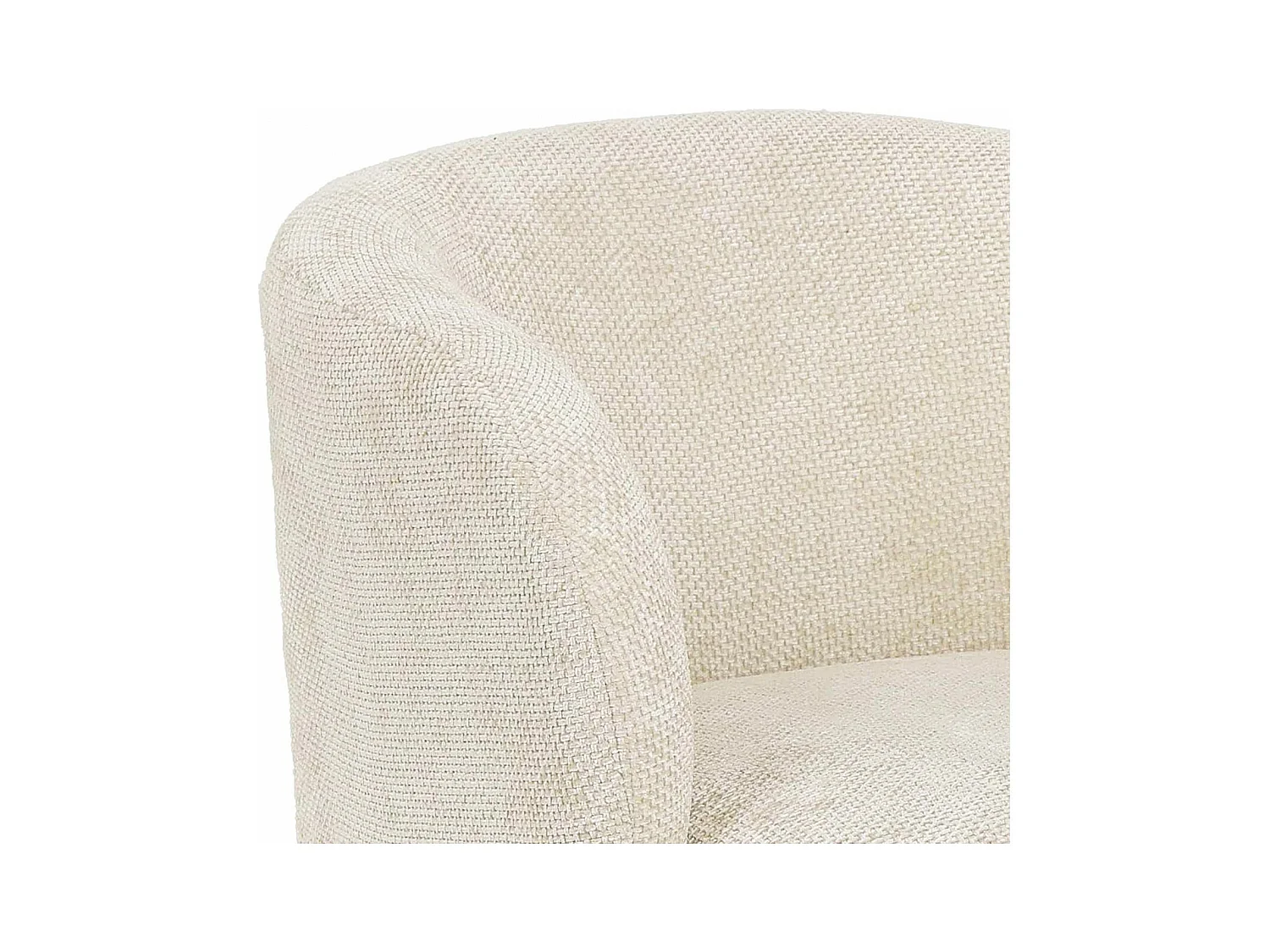 Fauteuil pivotant avec pied central en tissu - JULIO