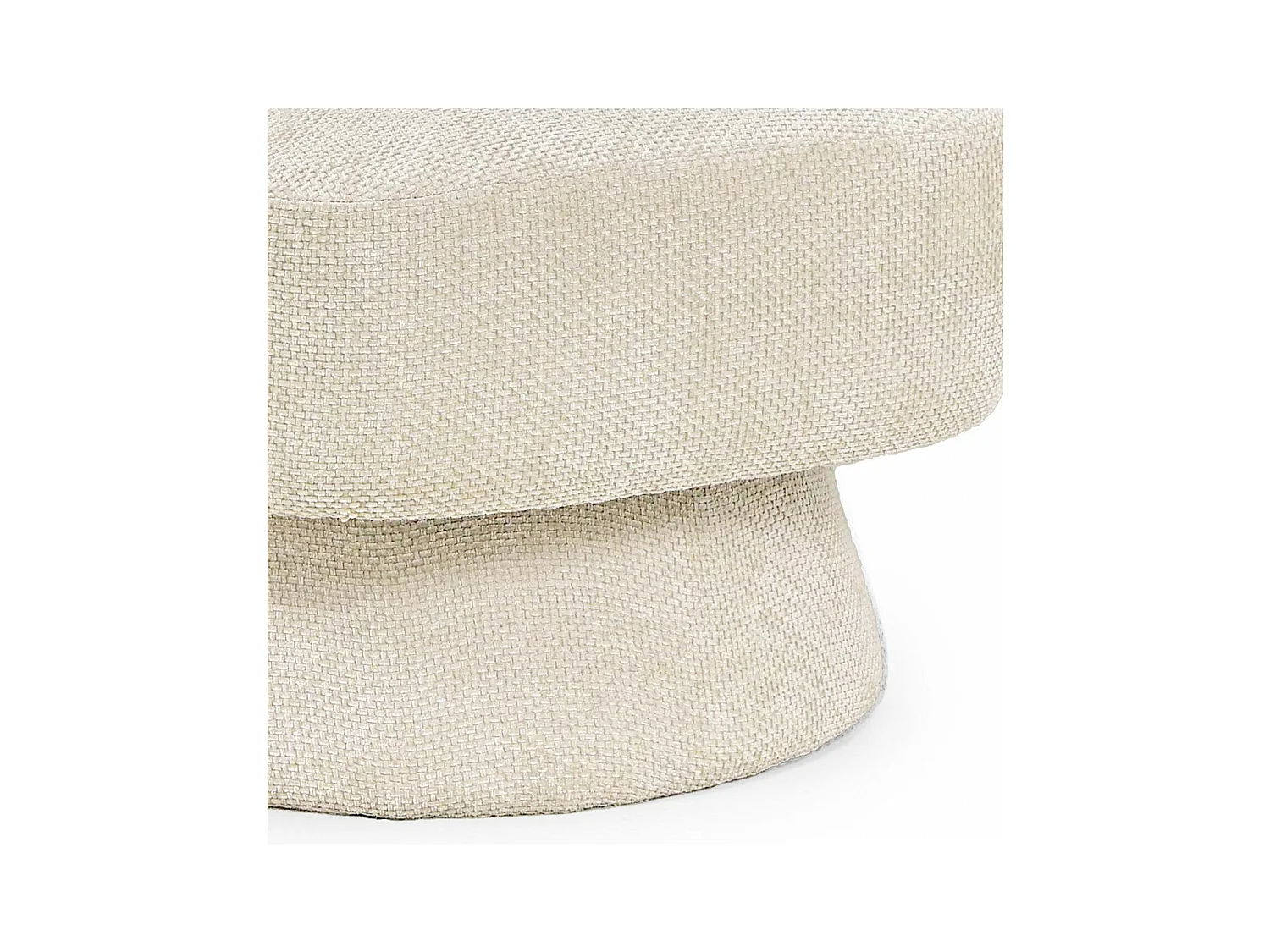 Fauteuil pivotant avec pied central en tissu - JULIO