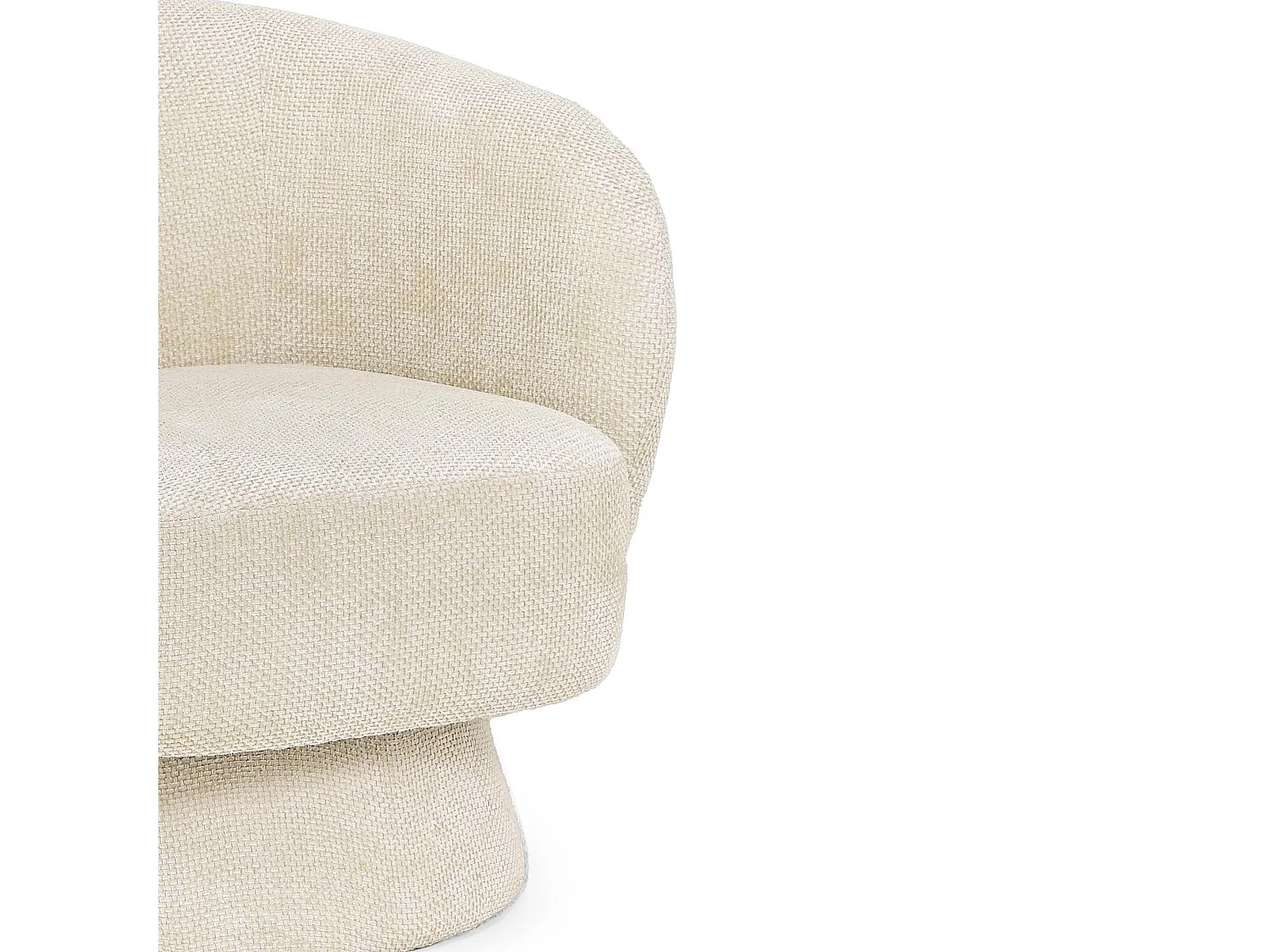 Fauteuil pivotant avec pied central en tissu - JULIO