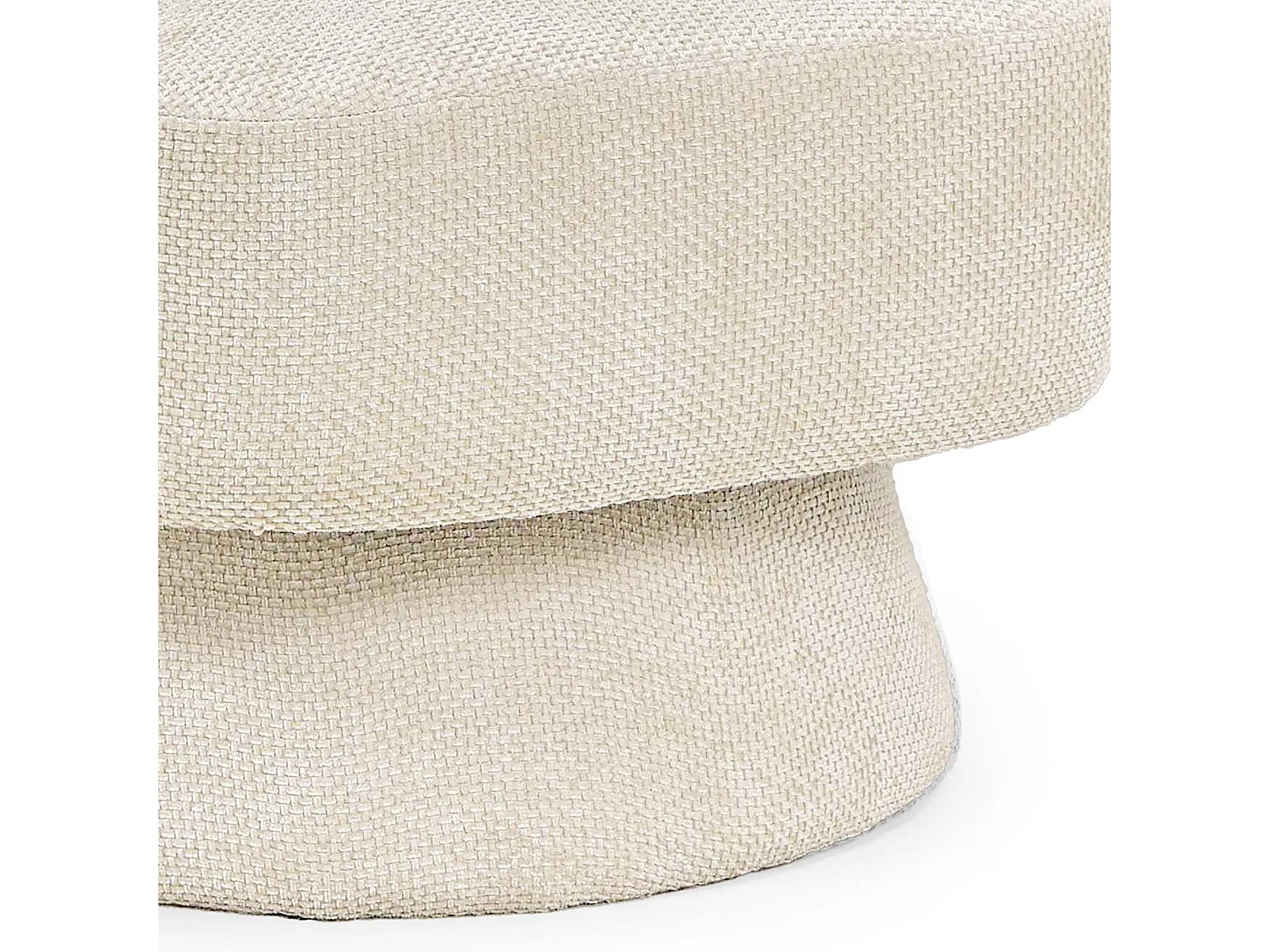 Fauteuil pivotant avec pied central en tissu - JULIO