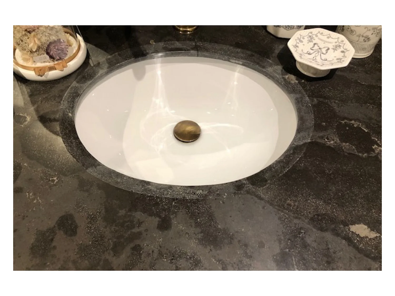 Meuble de salle de bain double vasque en bois et pierre L177 - HANOÏ