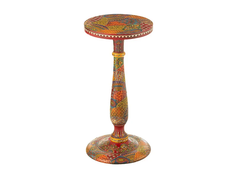 Bout de canapé en bois de manguier indienne D30 multicolore - PUNE