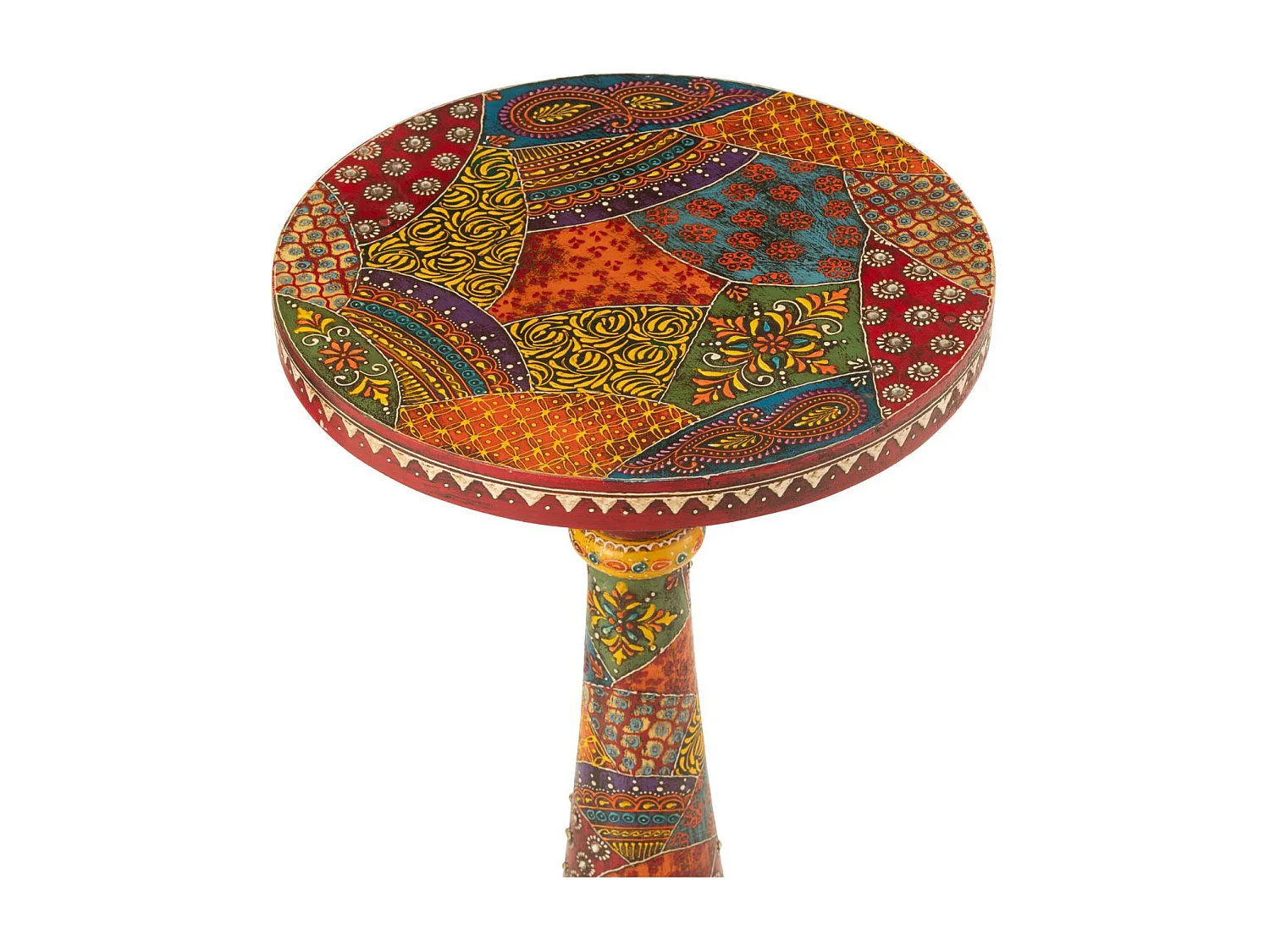 Bout de canapé en bois de manguier indienne D30 multicolore - PUNE