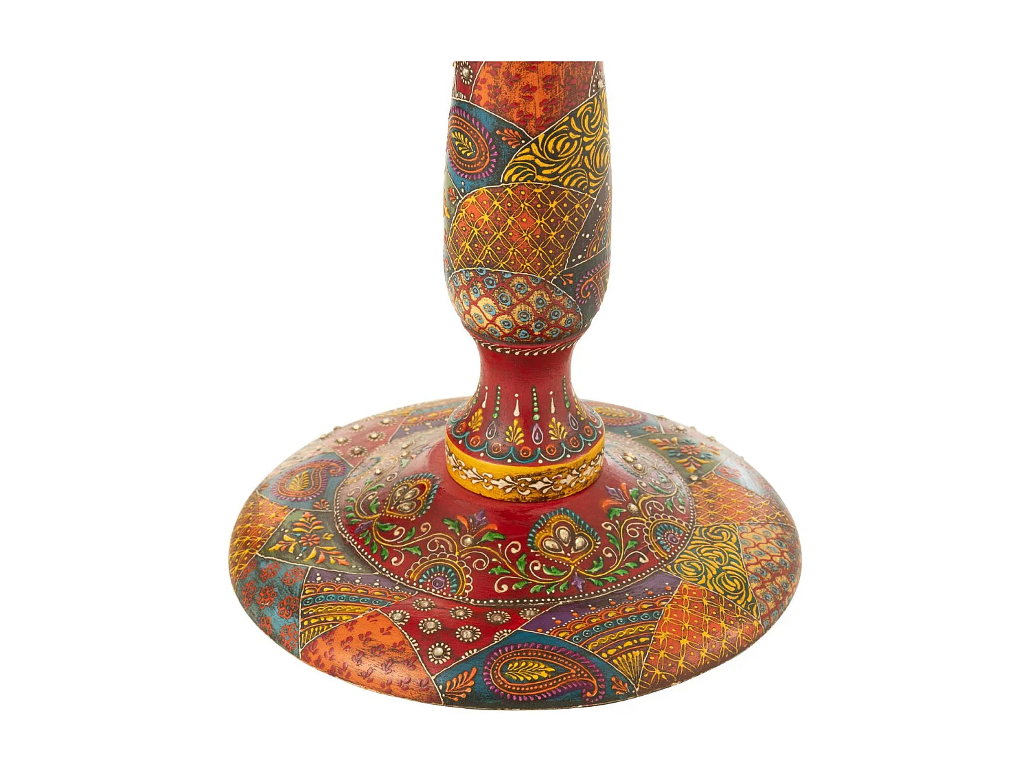 Bout de canapé en bois de manguier indienne D30 multicolore - PUNE