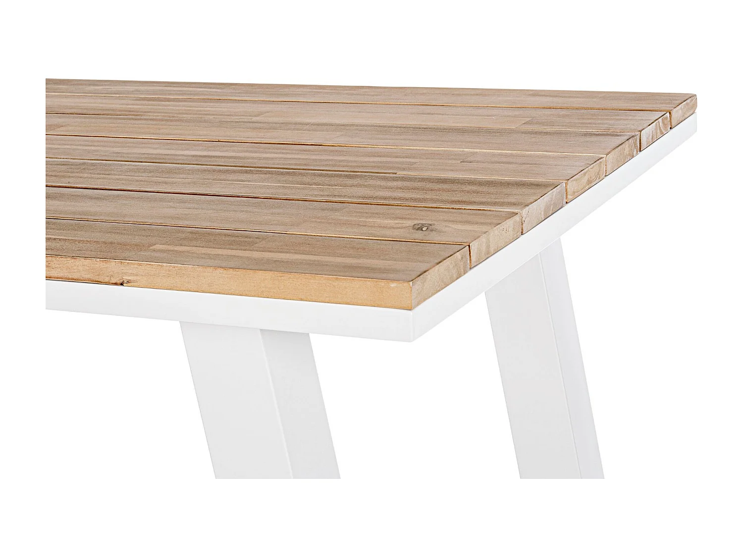 Table bar de jardin en métal blanc L131 - BAYONNE