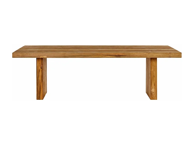 Table de jardin en bois recyclé brun L245 10 places - NONZA