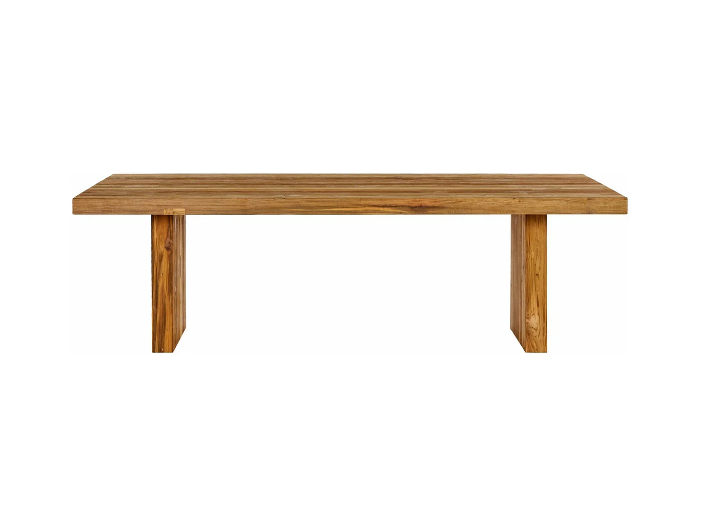 Table de jardin en bois recyclé brun L245 10 places - NONZA