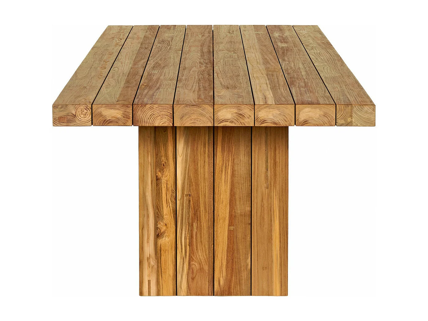 Table de jardin en bois recyclé brun L245 10 places - NONZA