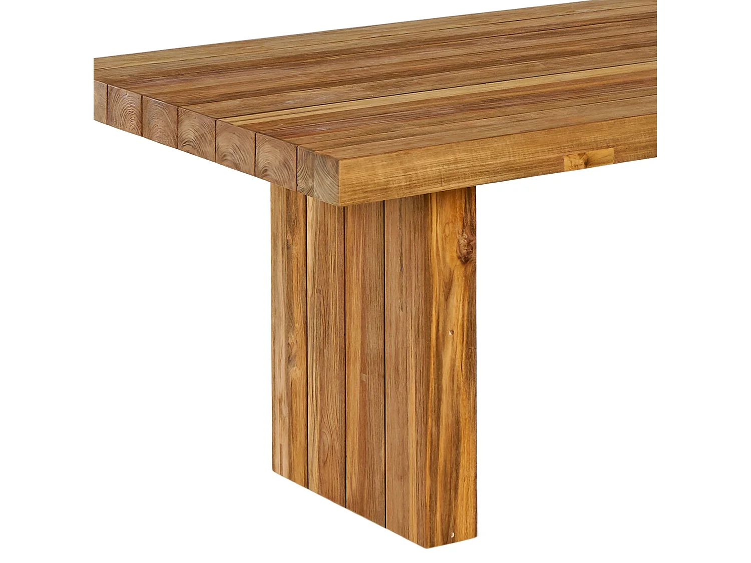 Table de jardin en bois recyclé brun L245 10 places - NONZA