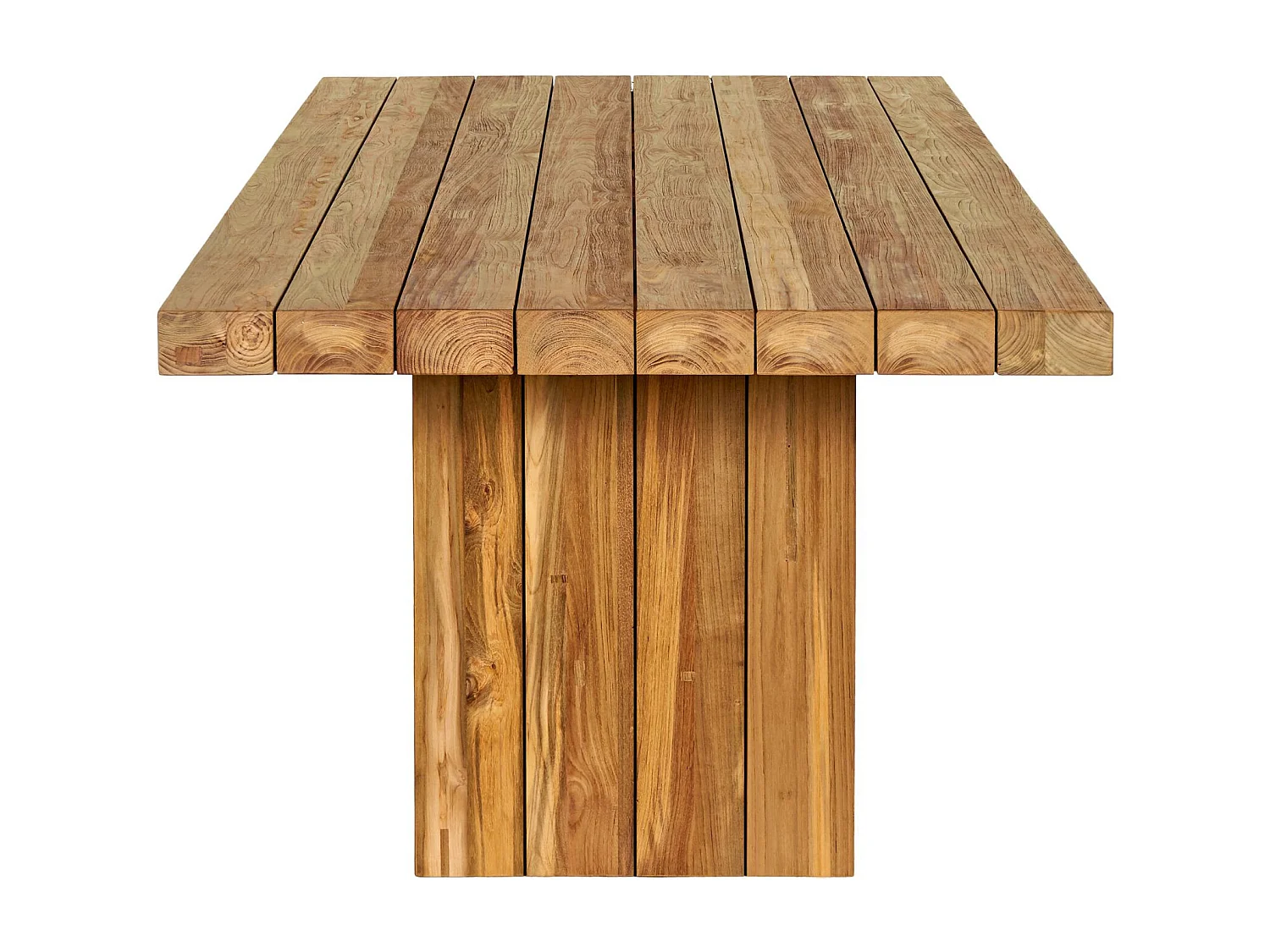 Table de jardin en bois recyclé brun L245 10 places - NONZA
