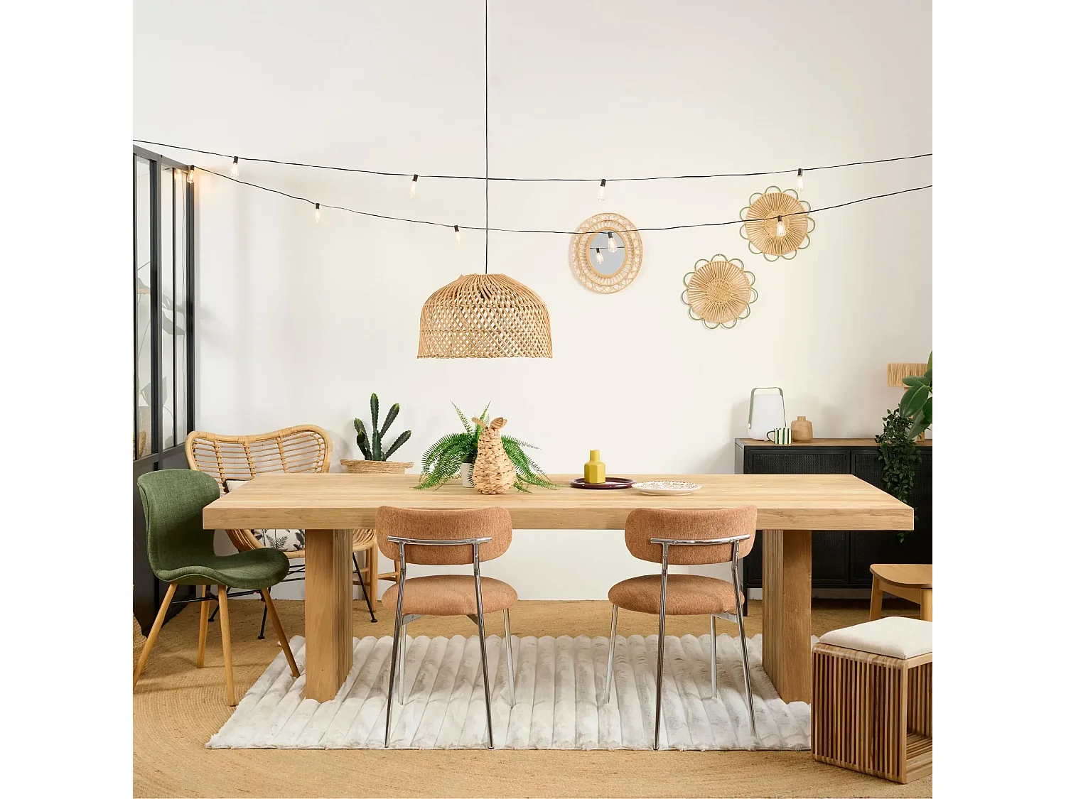 Table indoor/outdoor en bois recyclé L245 10 places - NONZA