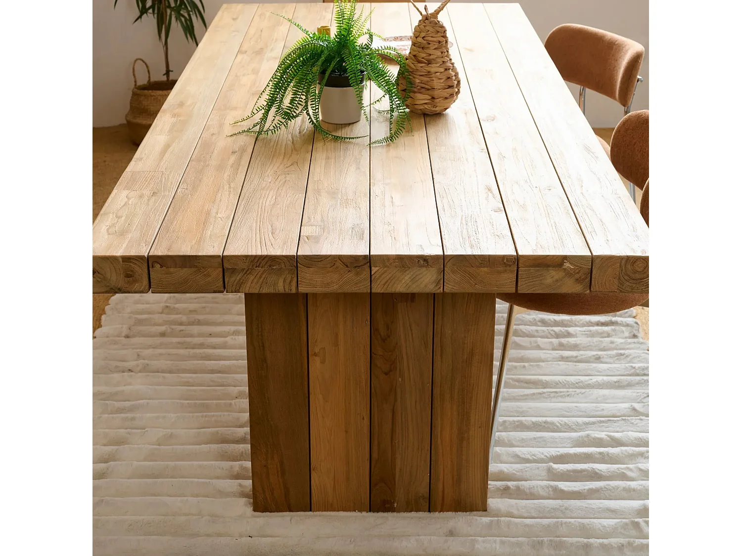Table indoor/outdoor en bois recyclé L245 10 places - NONZA