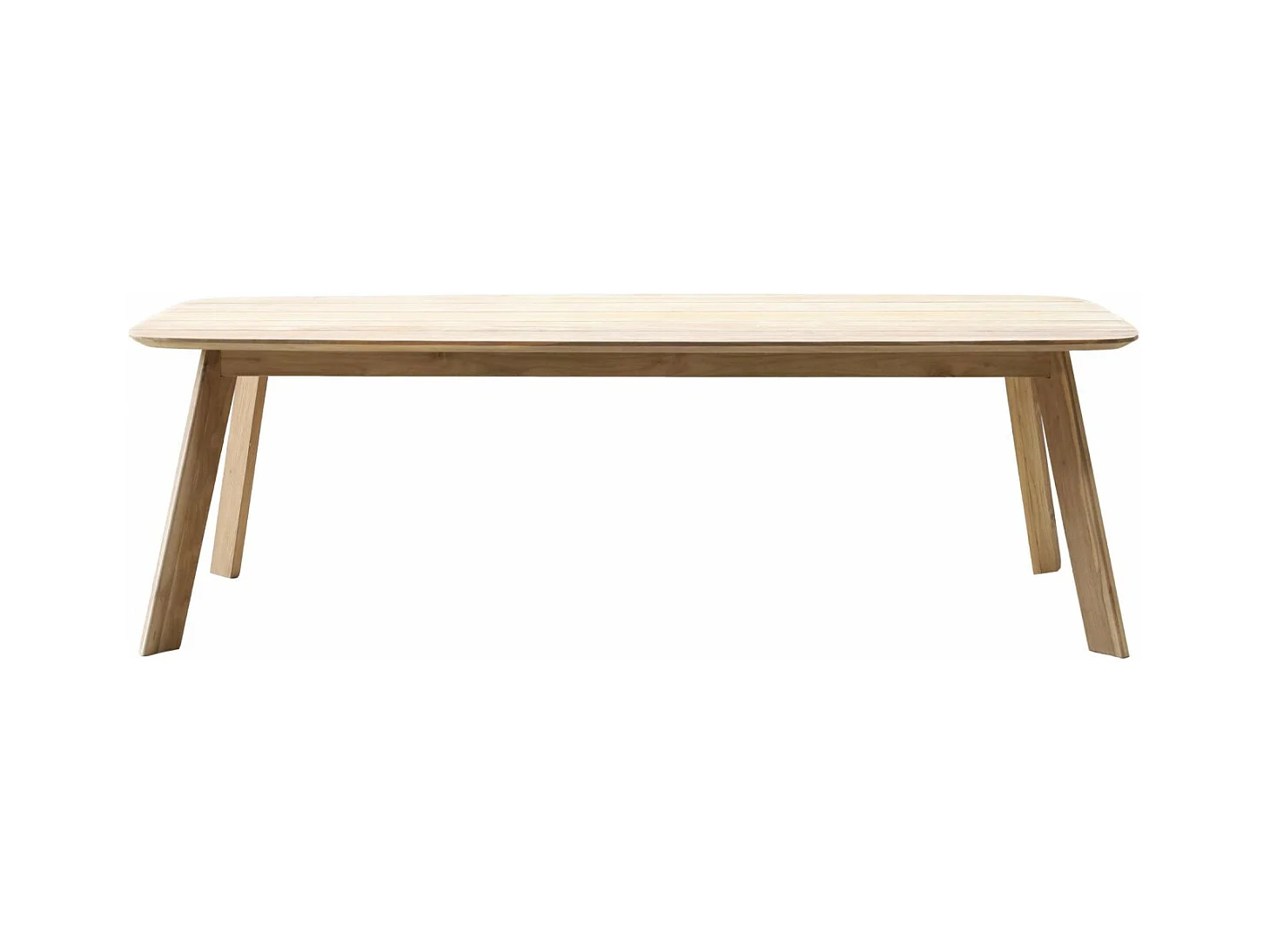 Table de jardin rectangulaire en teck L240 10 places - CALVI