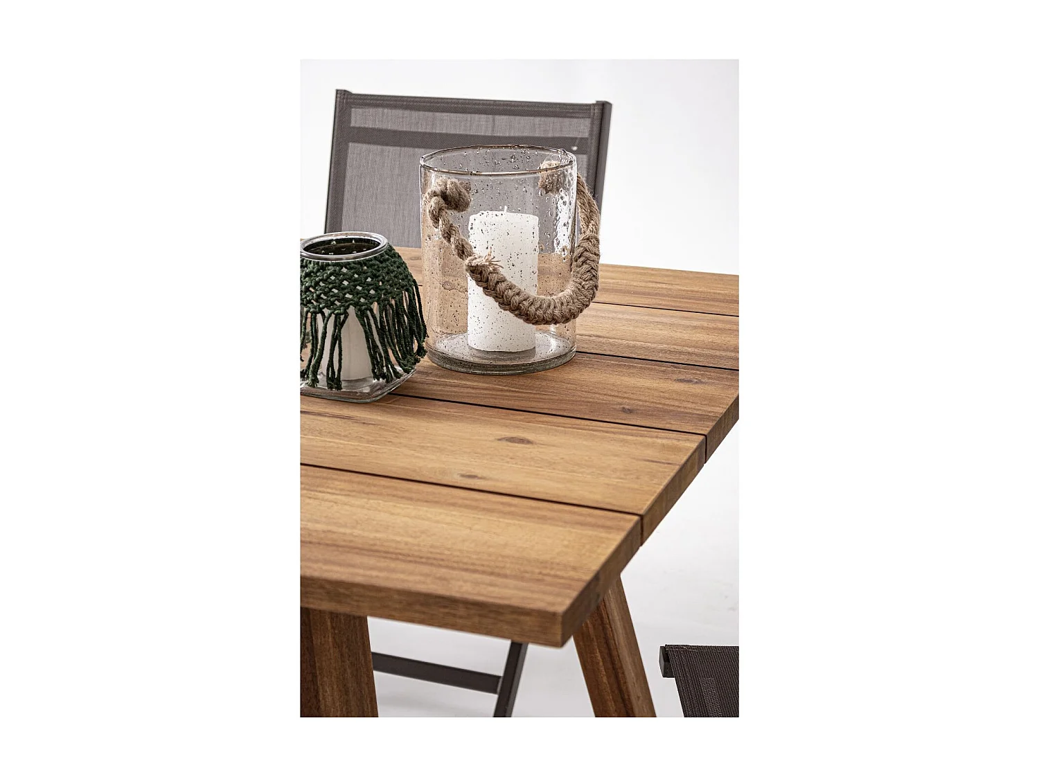 Table d'extérieur en acacia brun L180 8 personnes - MARY CLIFF