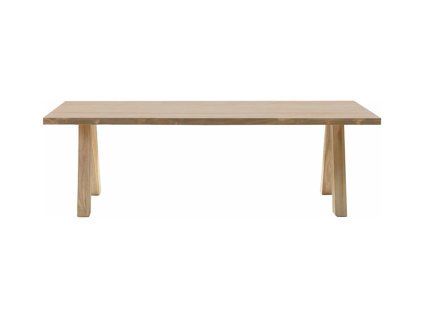 Table de jardin rectangulaire en teck L240 10 places - ARONE