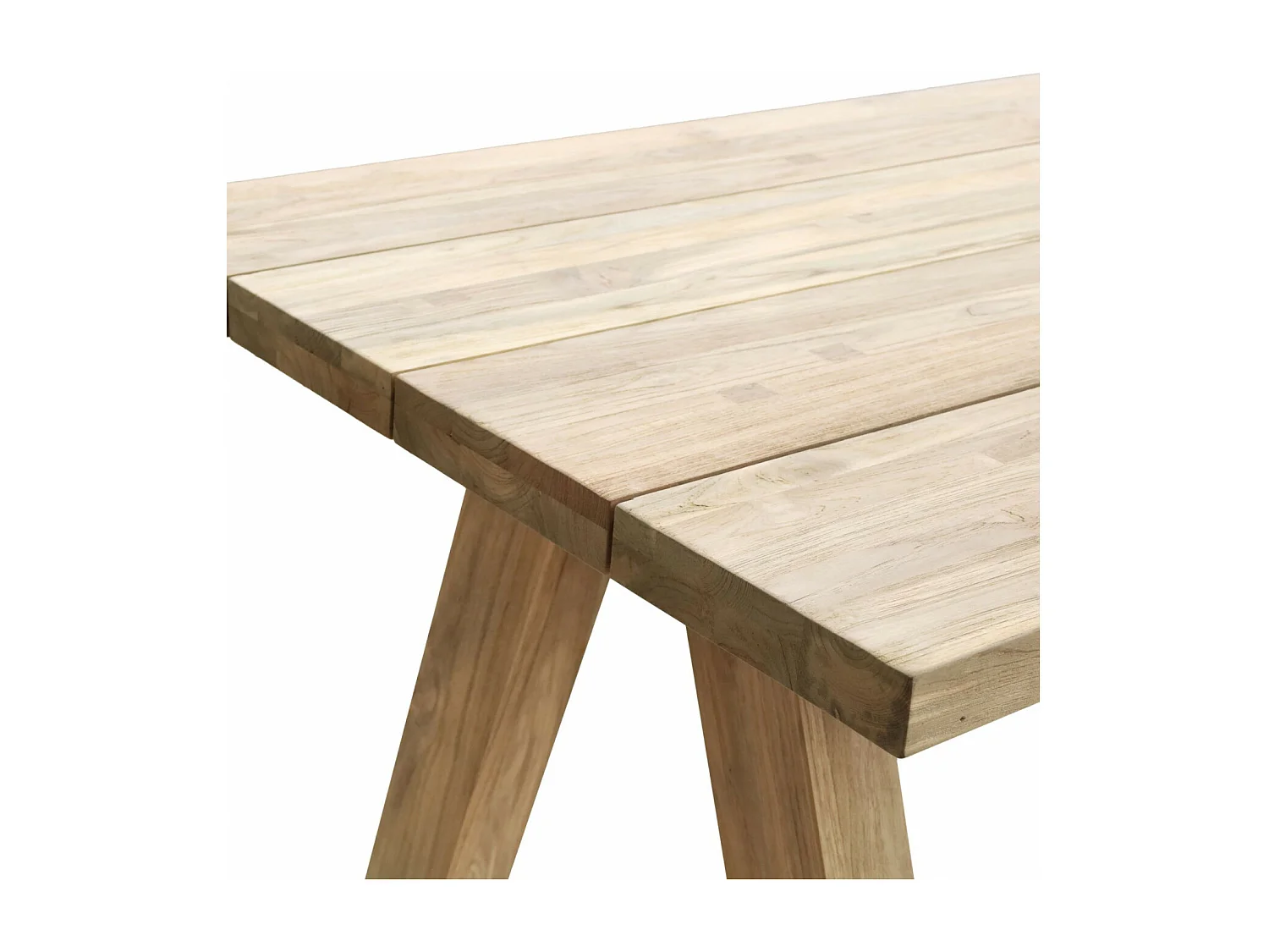 Table de jardin rectangulaire en teck L240 10 places - ARONE