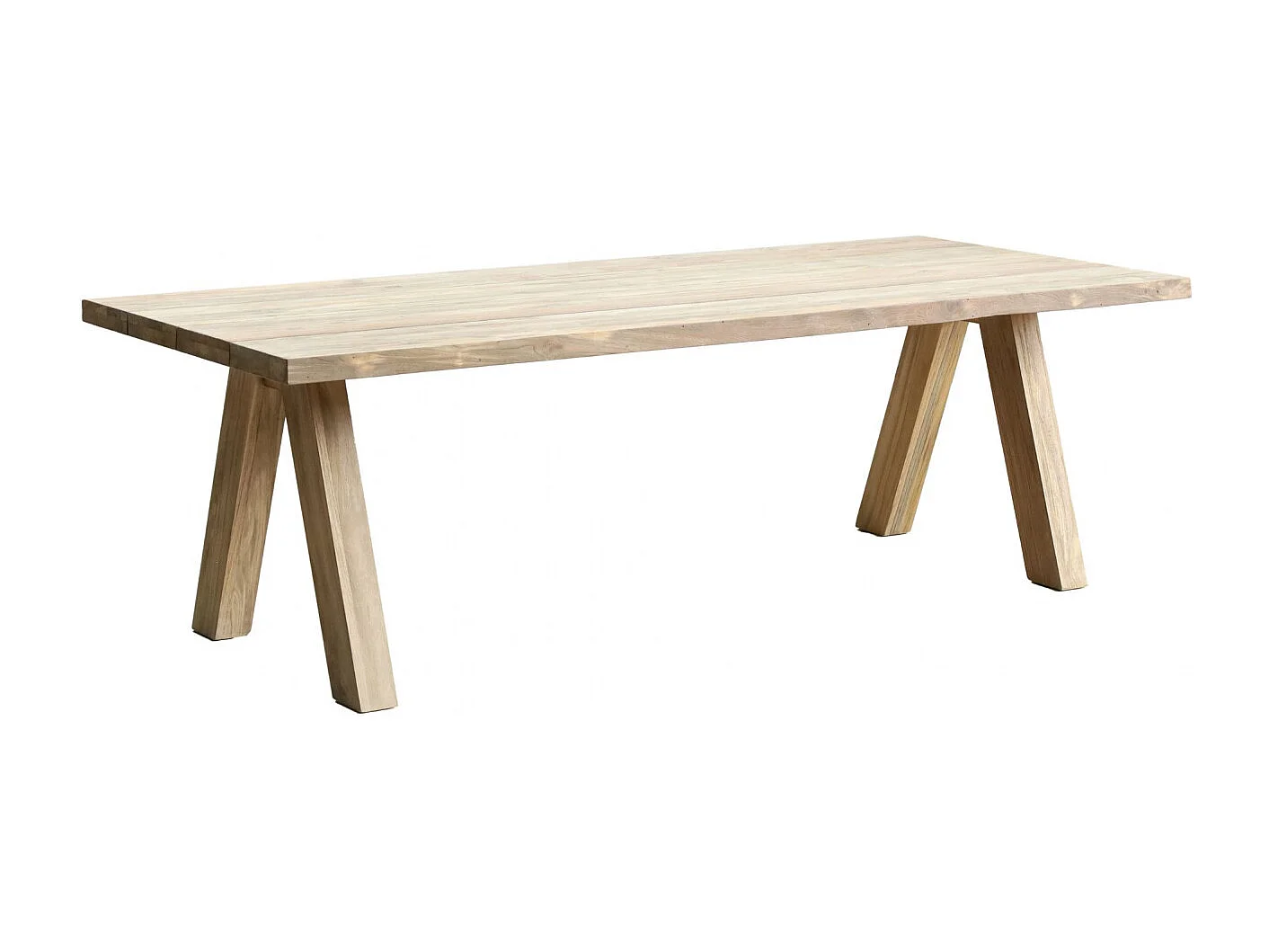 Table de jardin rectangulaire en teck L240 10 places - ARONE