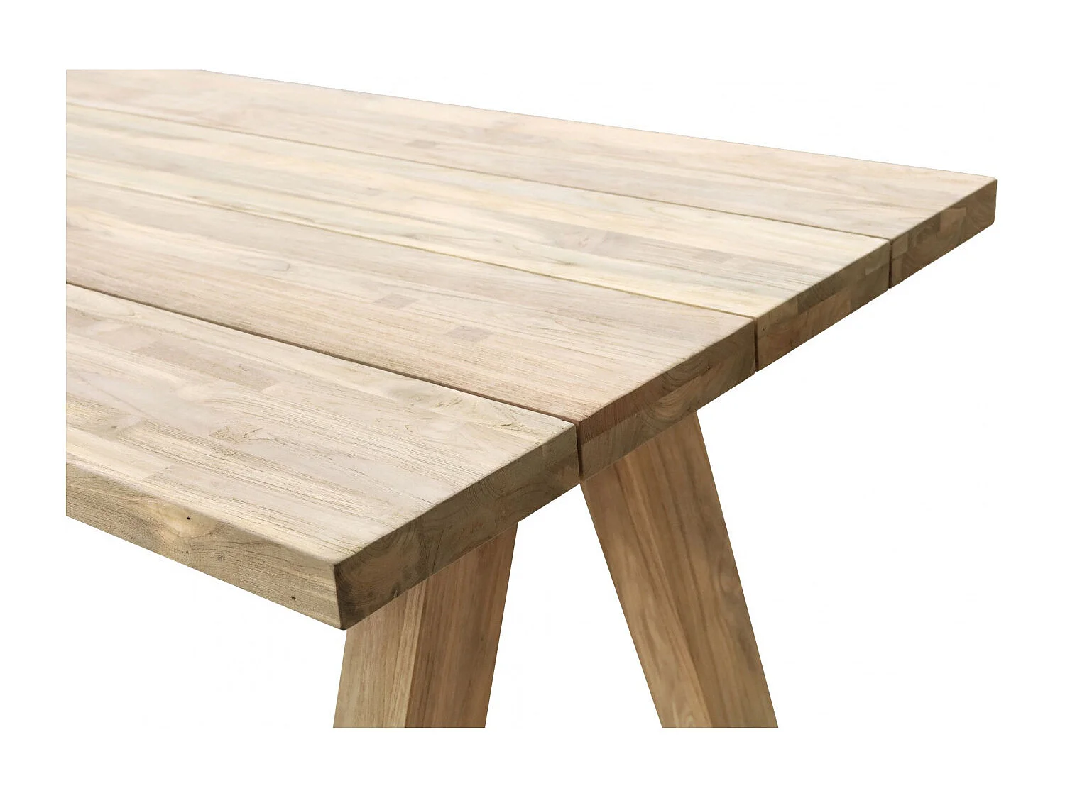 Table de jardin rectangulaire en teck L240 10 places - ARONE