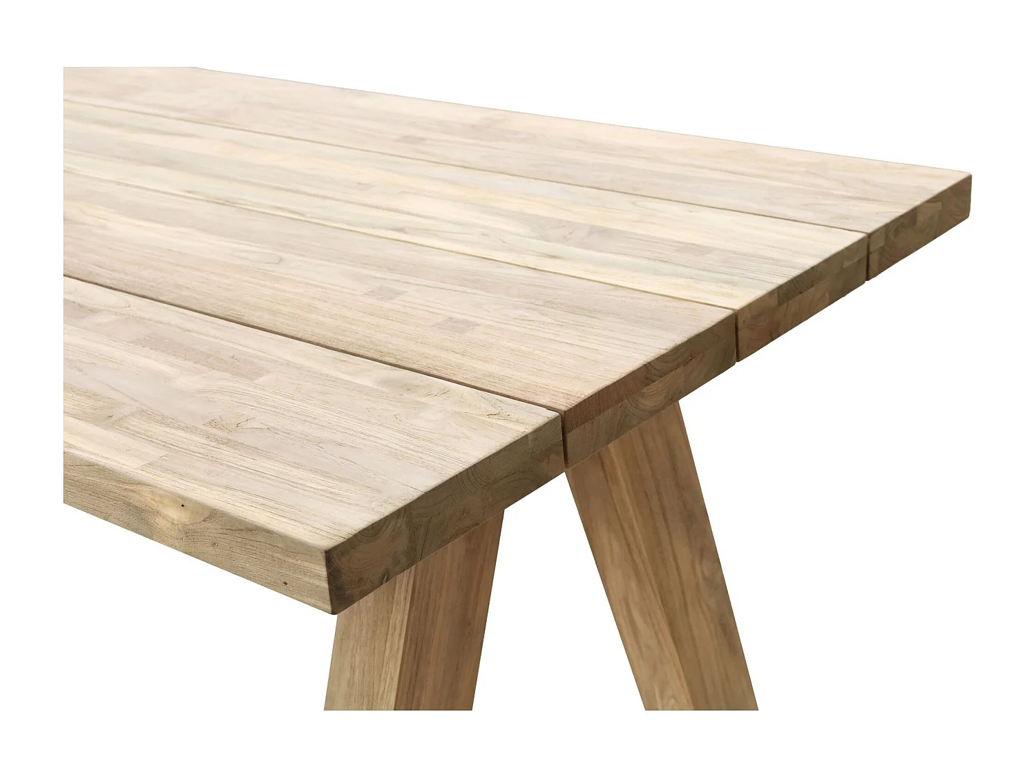 Table de jardin rectangulaire en teck L240 10 places - ARONE