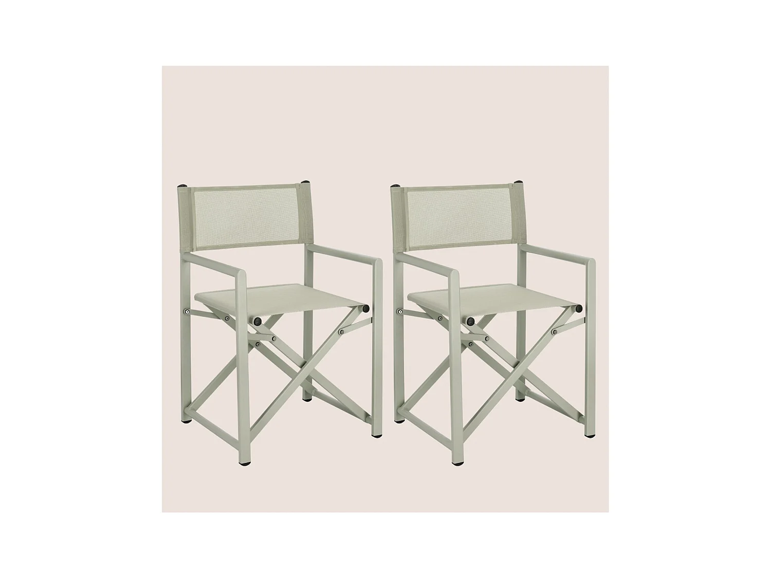 Chaises de metteur en scène pliables d'extérieur (lot de 2) - CABOURG