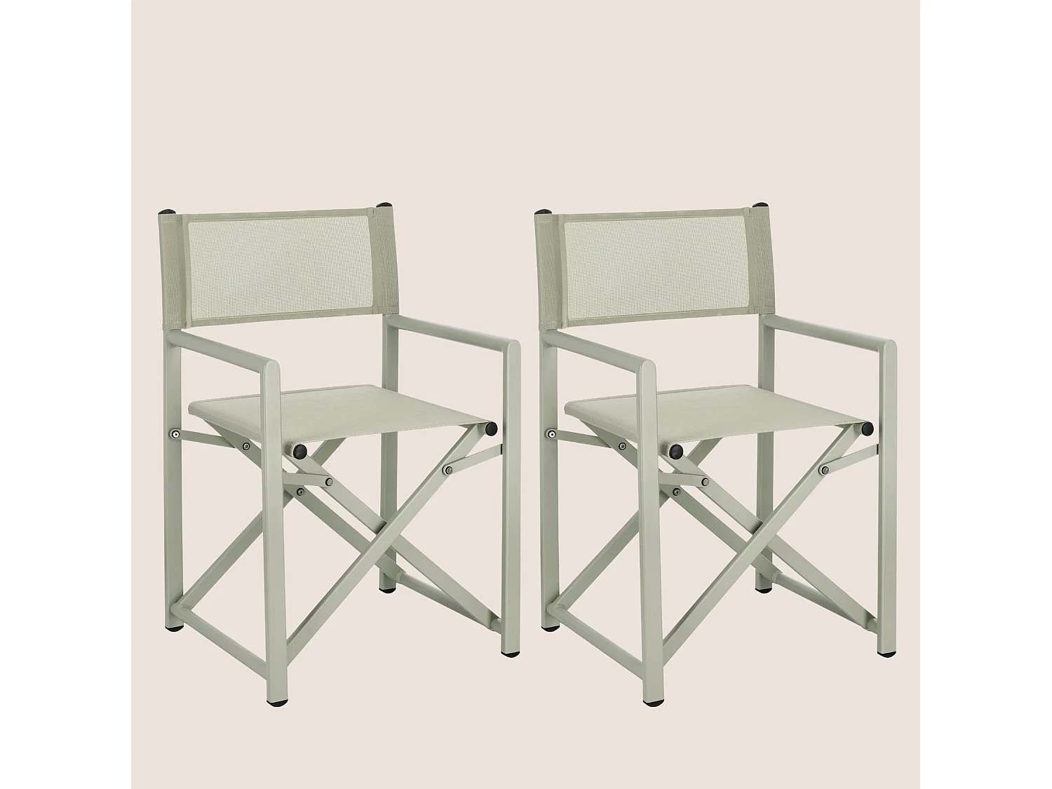 Chaises de metteur en scène pliables d'extérieur (lot de 2) - CABOURG