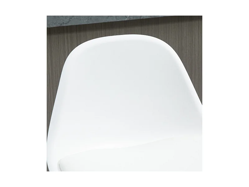 Lot de 2 tabourets de bar APPOLON blancs