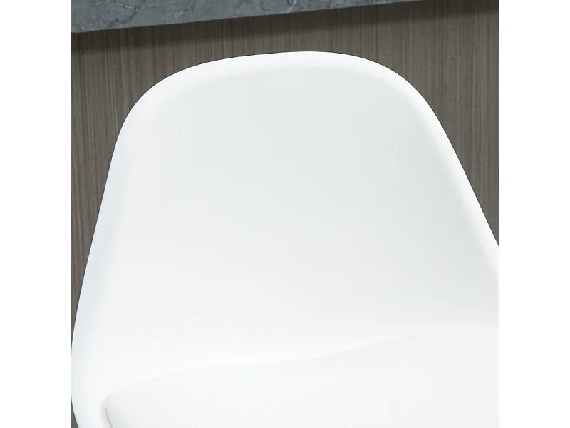 Lot de 2 tabourets de bar APPOLON blancs