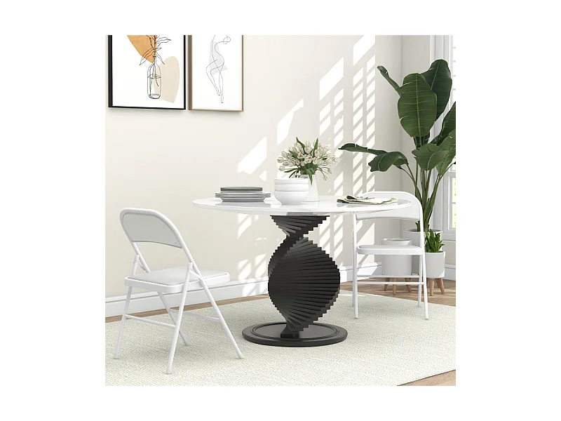 Lot de 2 chaises pliantes EGEE blanches