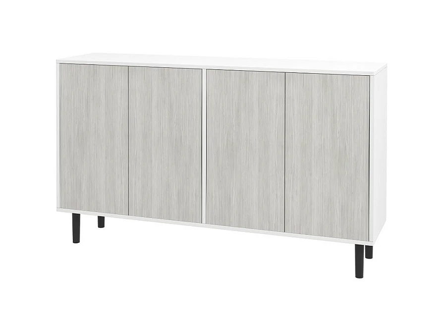 Buffet design contemporain - 4 portes, 2 étagères