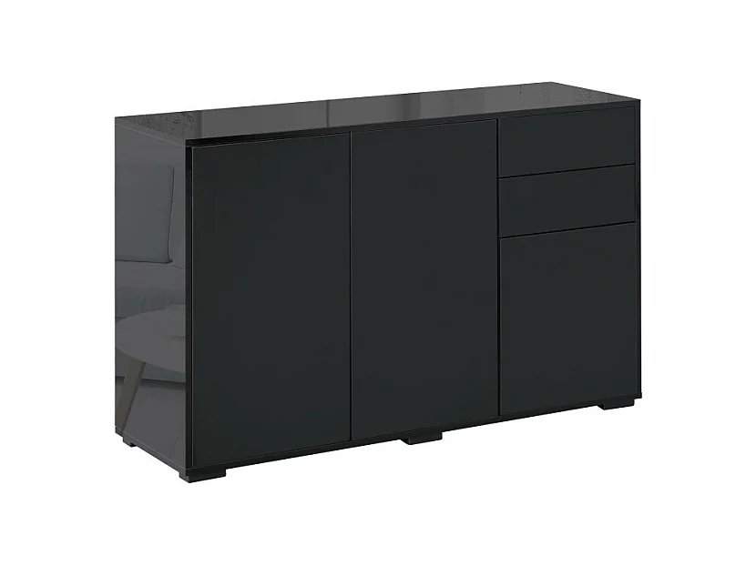 Commode buffet 2 tiroirs 3 portes 117 x 36 x 74 cm