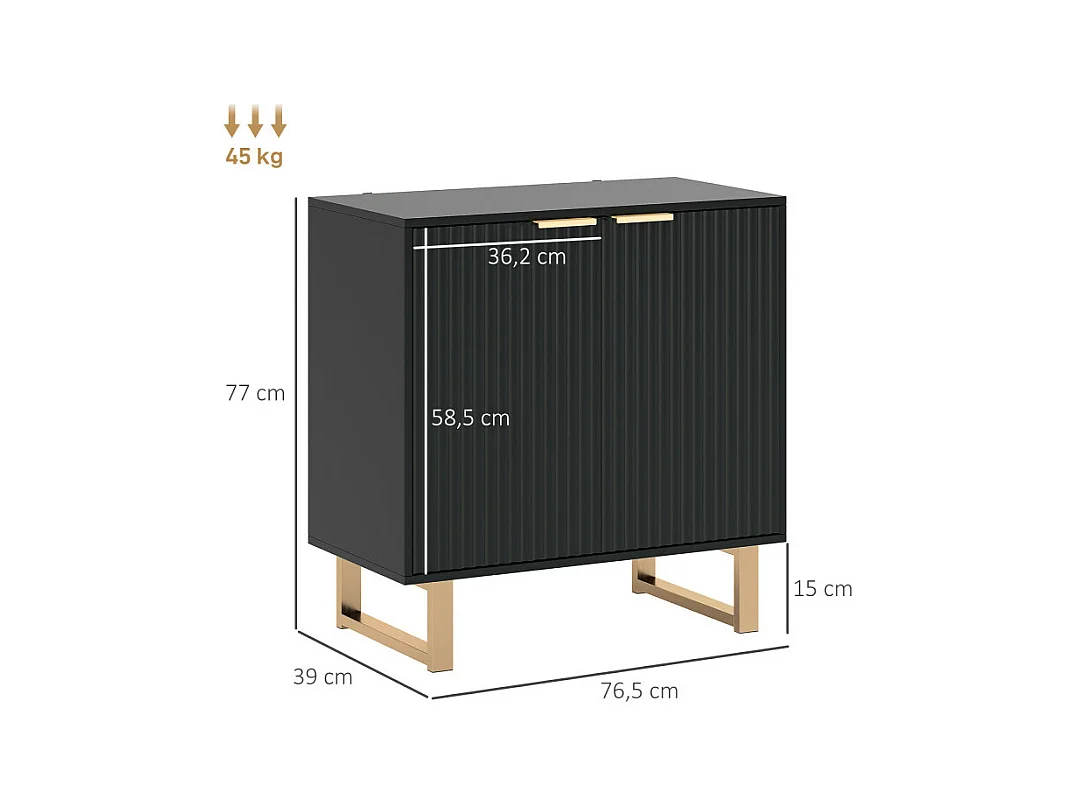 Buffet design effet cannelé GUILLOT noir