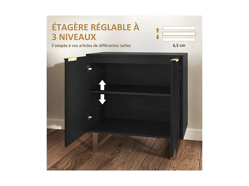 Buffet design effet cannelé GUILLOT noir