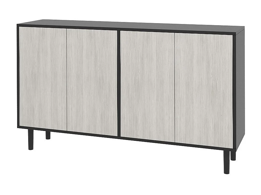 Buffet design contemporain - 4 portes, 2 étagères
