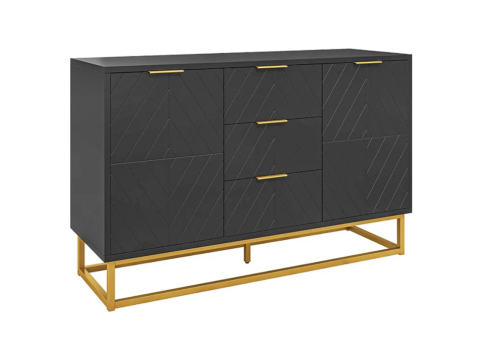 Buffet design NOLITA noir et or