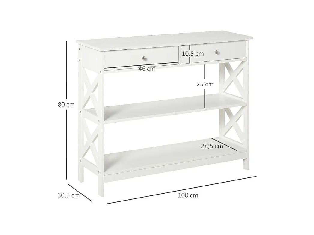 Console design KARLY blanche