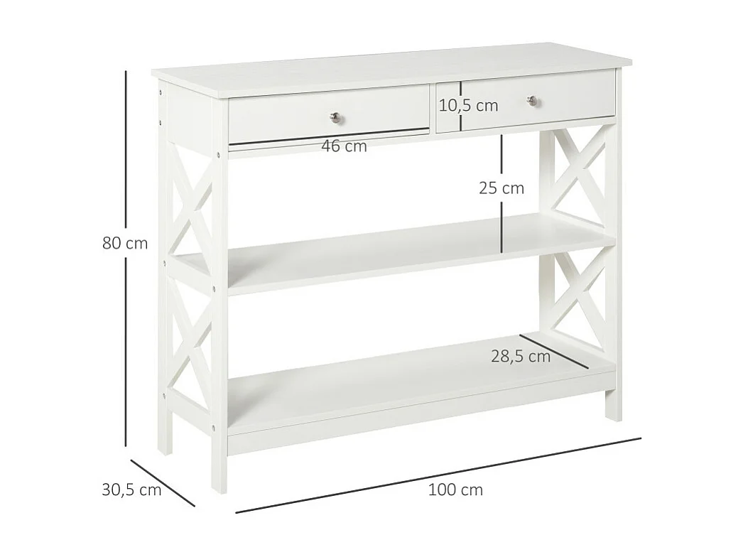 Console design KARLY blanche
