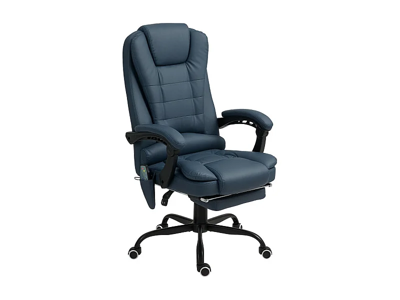 Fauteuil de direction massant PAOLO bleu 