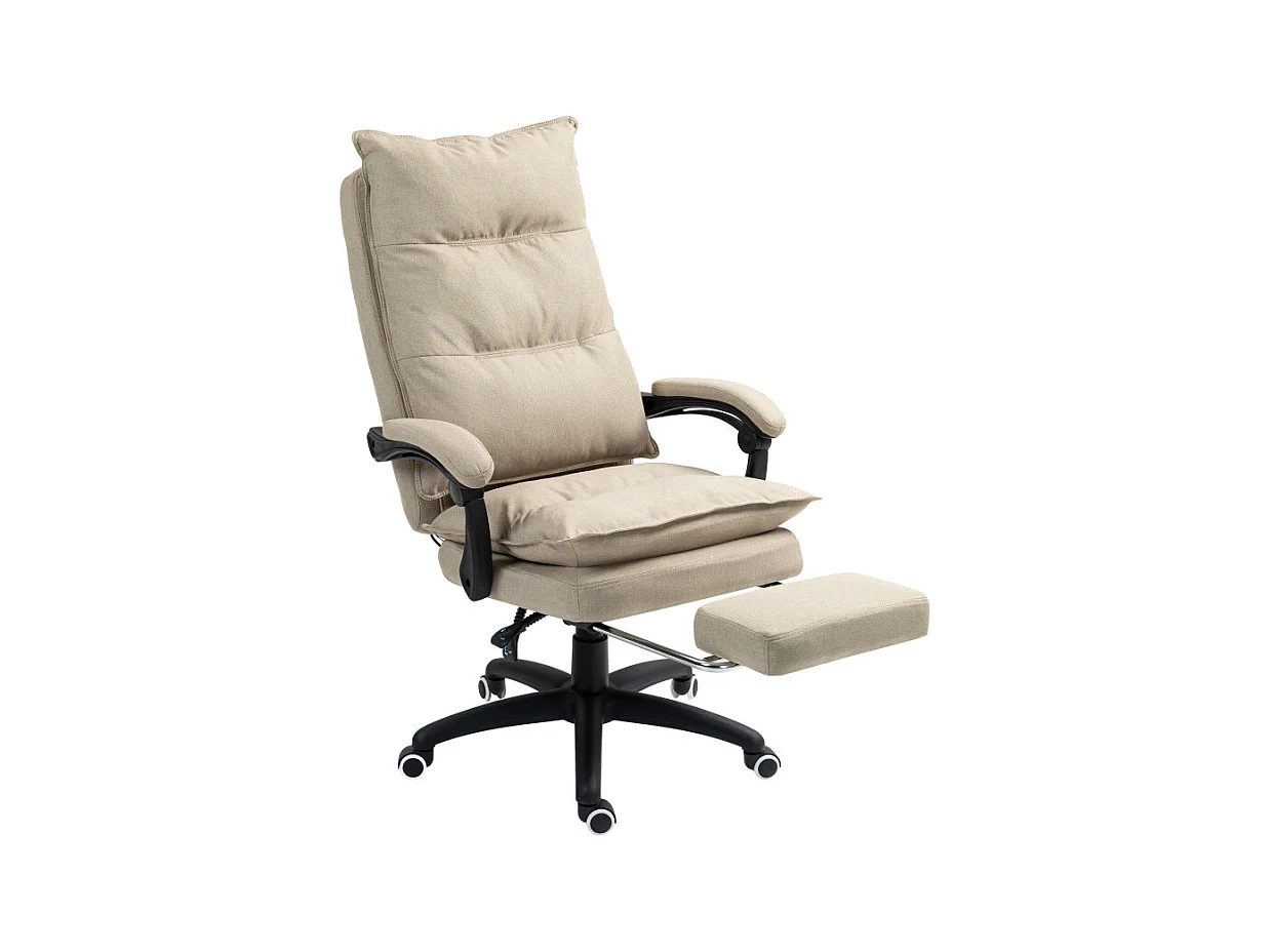 Fauteuil de direction massant STANNY beige