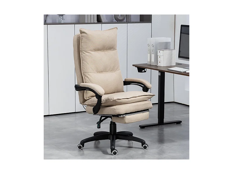 Fauteuil de direction massant STANNY beige