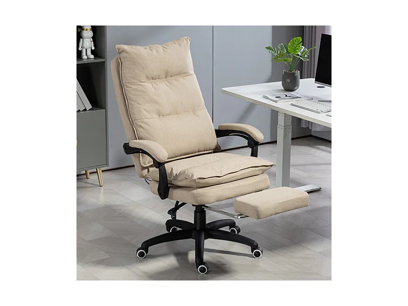 Fauteuil de direction massant STANNY beige