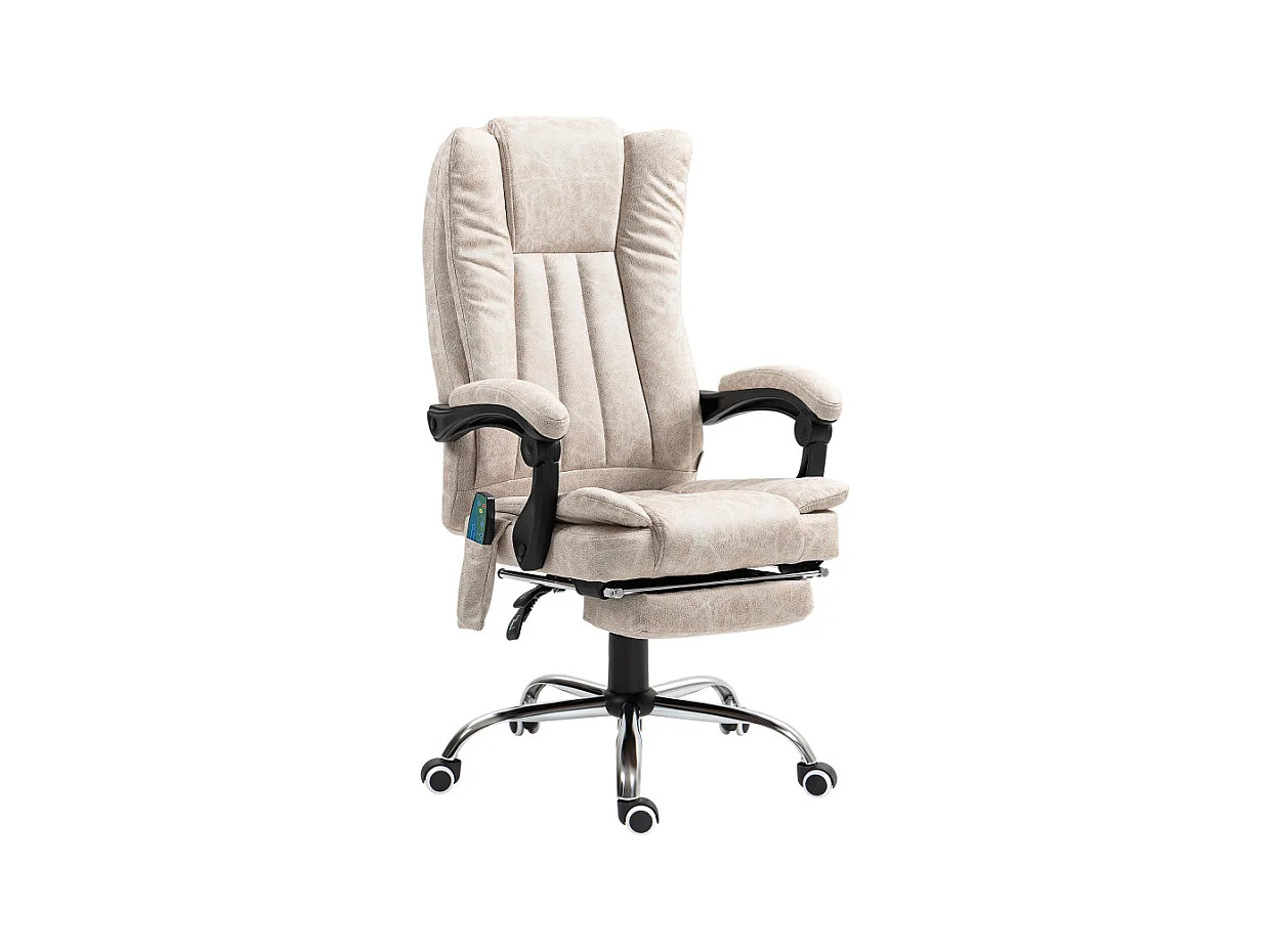 Fauteuil de direction chauffant massant KRISTOF sable 