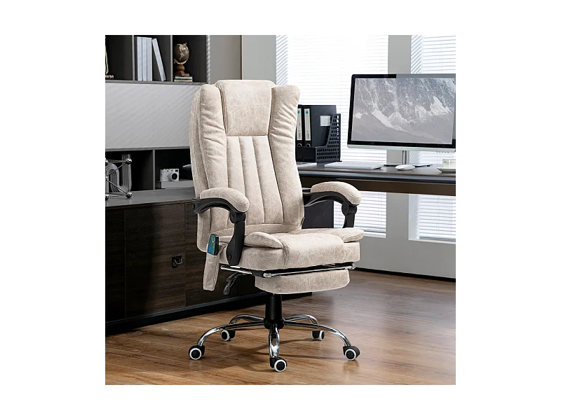 Fauteuil de direction chauffant massant KRISTOF sable 