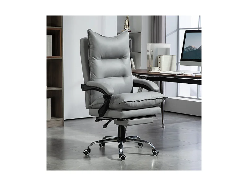 Fauteuil de bureau direction avec repose-pied PU