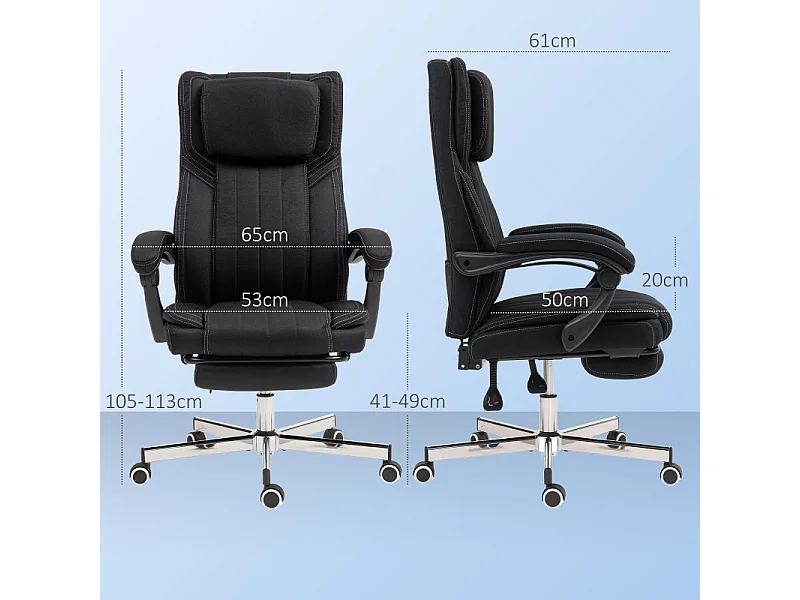 Fauteuil manager FLORIAN noir 