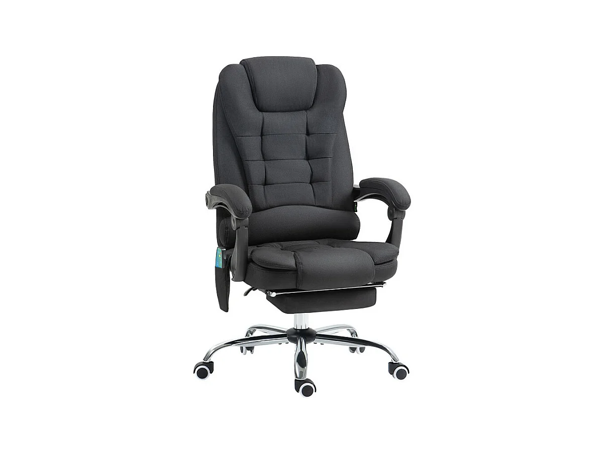 Fauteuil de direction chauffant massant JACKO noir