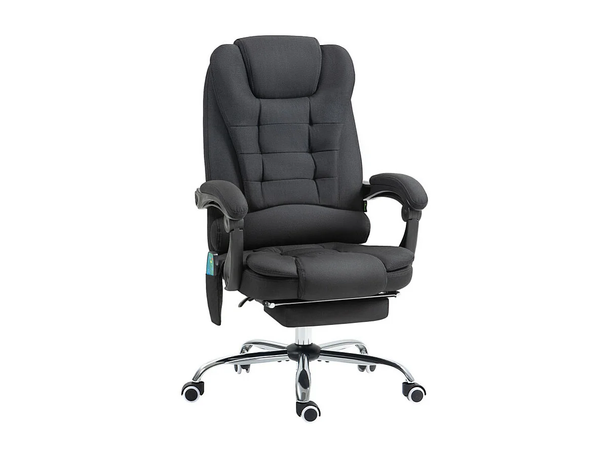 Fauteuil de direction chauffant massant JACKO noir