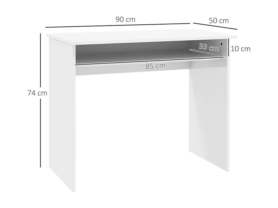 Bureau multimédia multi-rangement 1 étagère