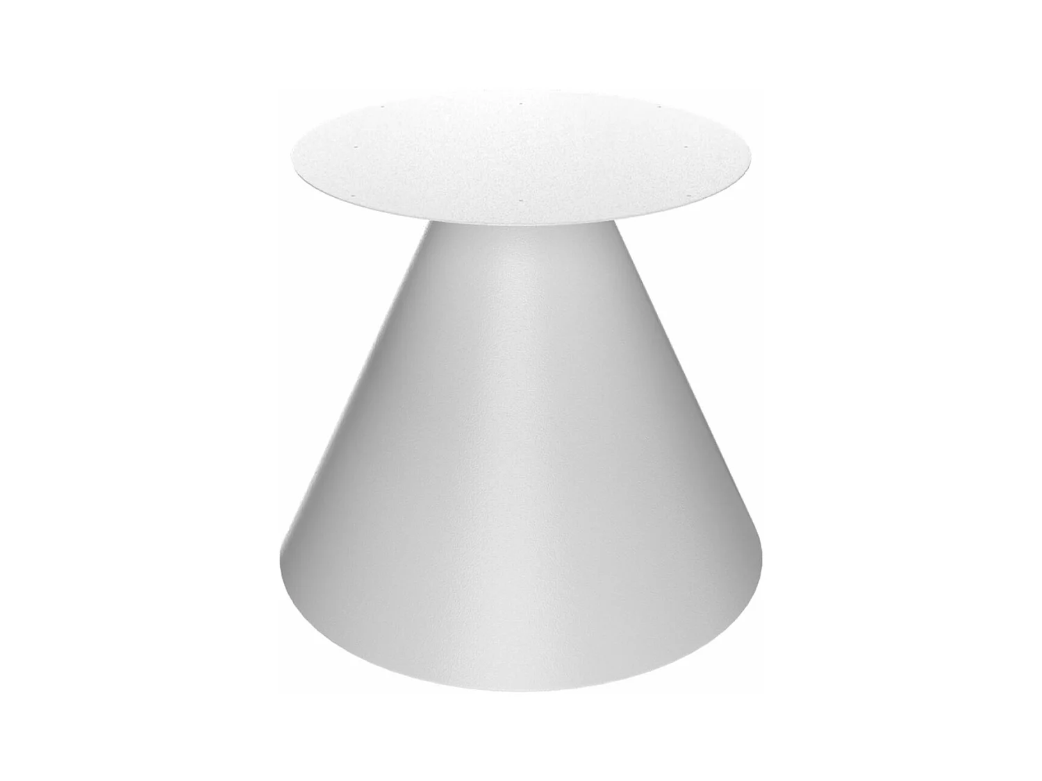 Artù White - Tavolo da pranzo rotondo ⌀ 120 cm in legno laminato con base a cono in metallo-Nero