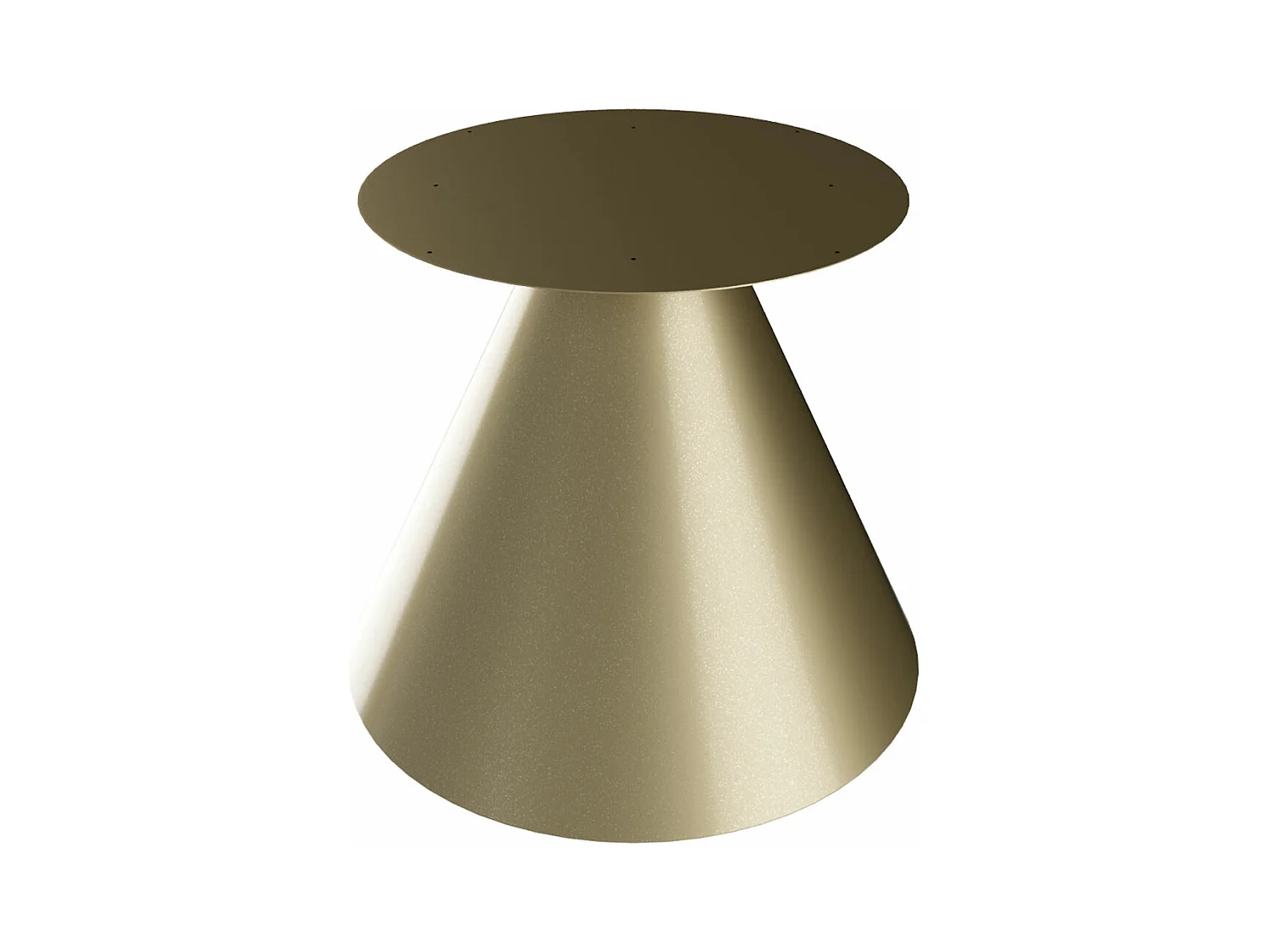Artù Brass - Mesa de comedor redonda ⌀ 120 cm de madera laminada con base de cono de metal-Blanco