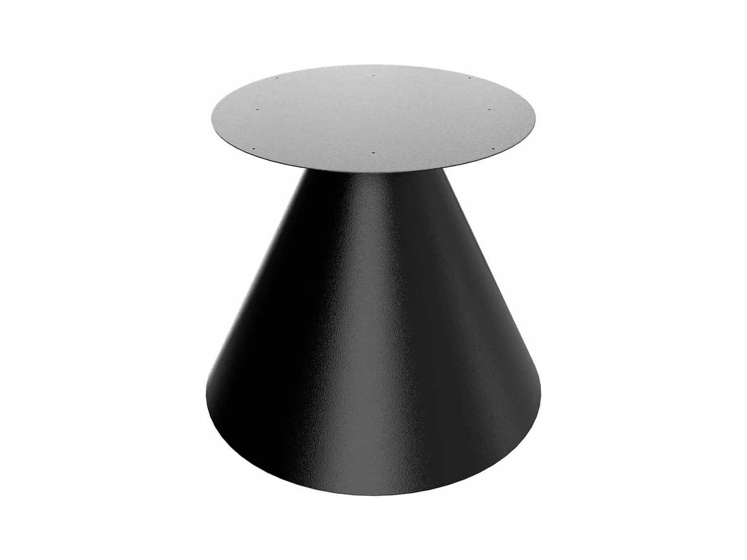 Artù Black - Table de salle à manger ronde ⌀ 120 cm en bois stratifié avec base conique en métal-Blanc